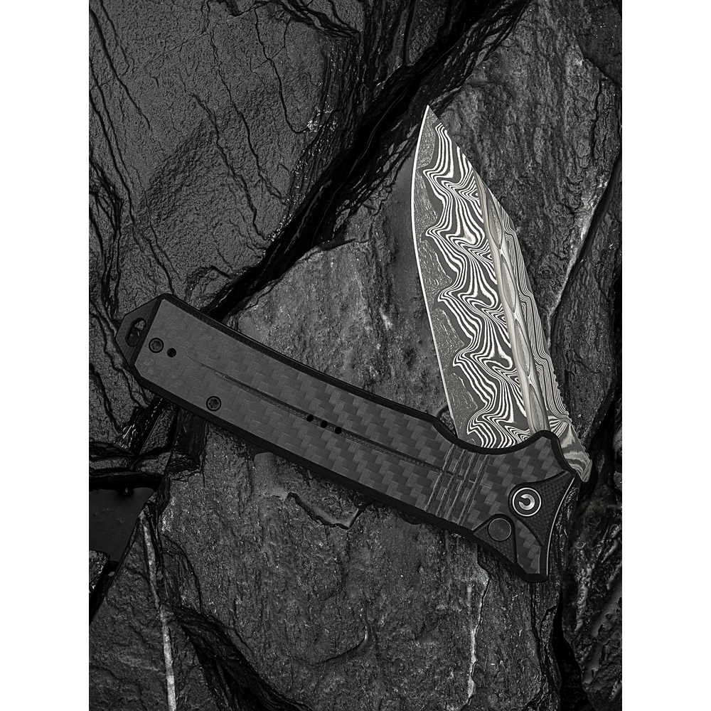 Нож складной туристический Civivi Neurohaptic, (9.5 см) Damascus / Carbon Fiber & G10